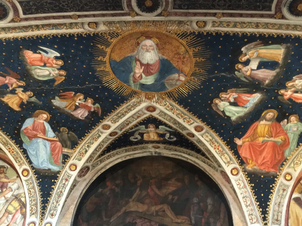 Frescoes of God and Angels, San Maurizo Monastery in Milan, Italy