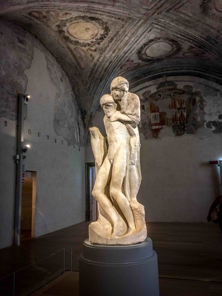 Unfinished Michaelangelo Pieta in Sforza Castle Milan