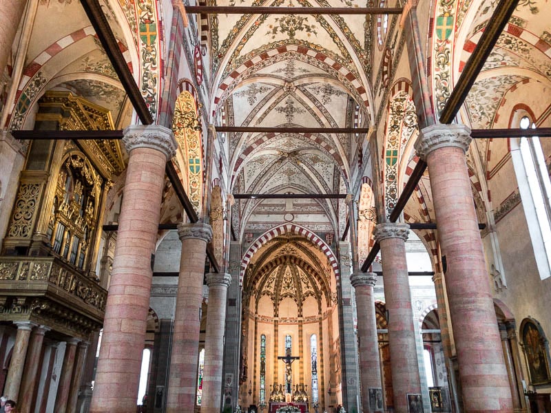 The Chiesa di Santa Anastasia in Verona, Italy