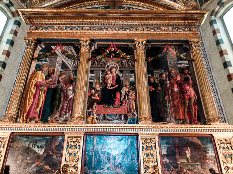 Altarpiece in San Fermo Maggiore, one of the best churches in Verona, Italy
